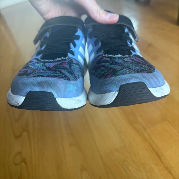 Adidas Fortarun 2.0 Sneakers Kids black blue camo shoes toddler girls size 13 - Picture 10 of 12